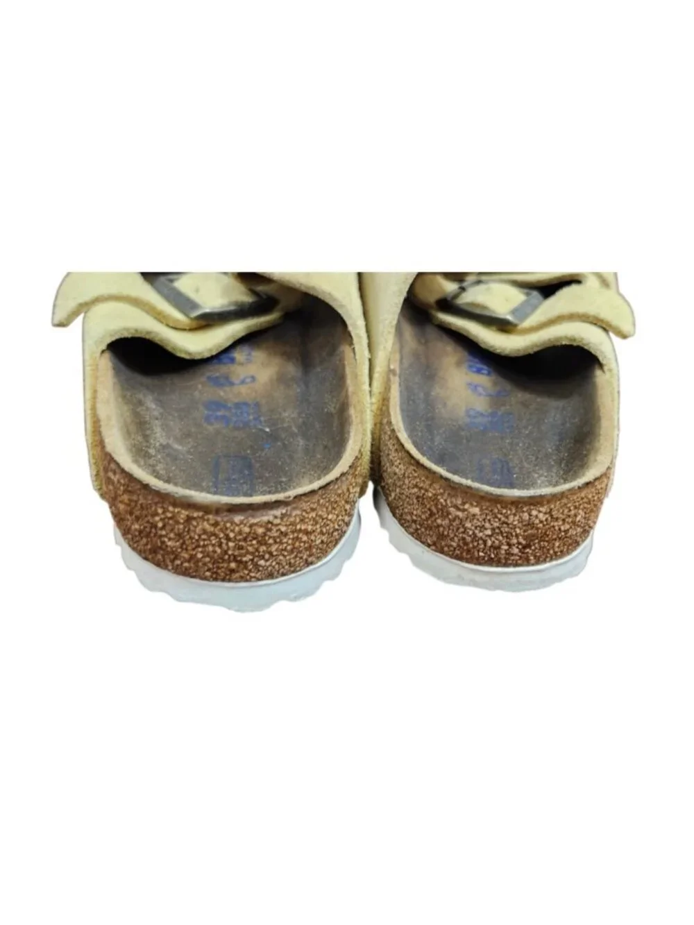 Birkenstock Arizona Sandals EU 39 US 8 Beige Suede Leather Double Strap Comfort
